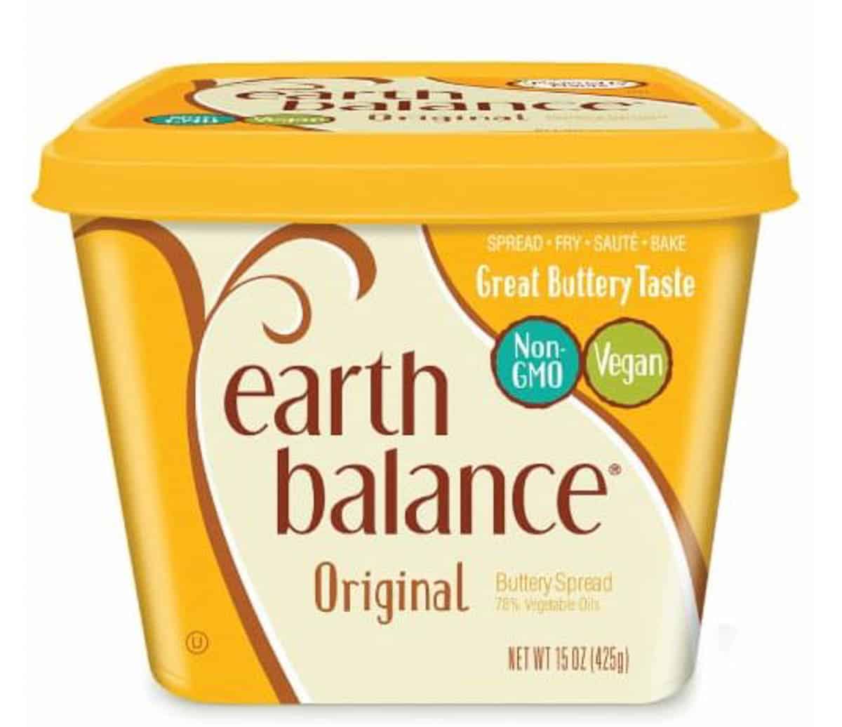 earth balance vegan butter package.