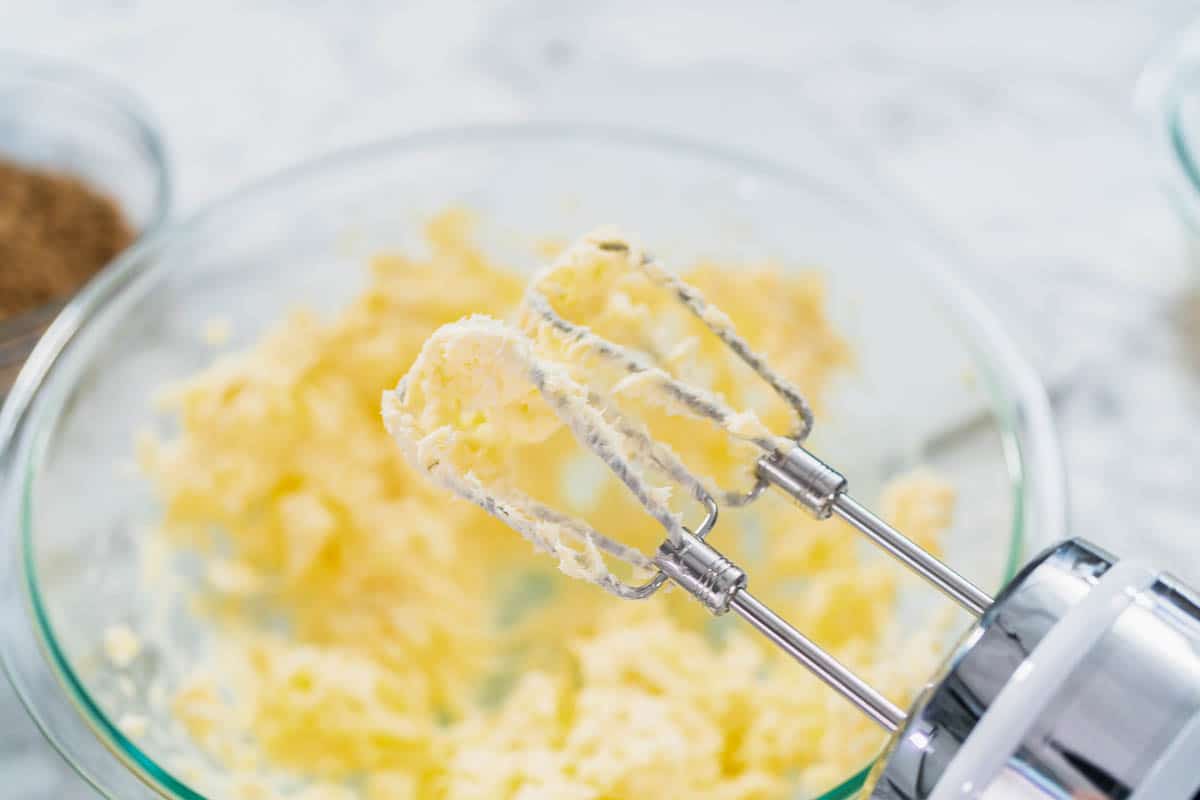 butter on beaters for cookie recipe.