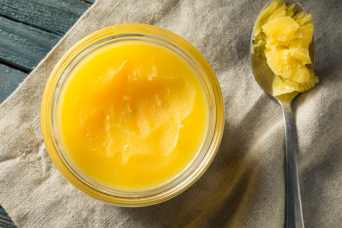 Homemade Clarified Butter Ghee in a Bowl.