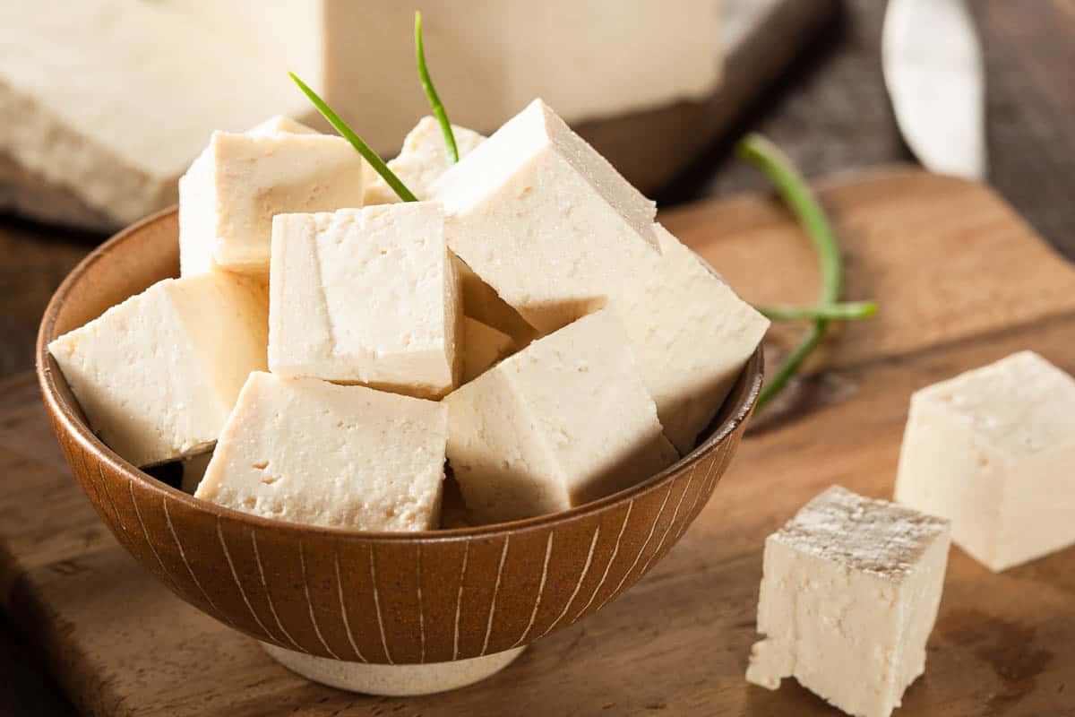 Raw Soy Tofu cubed