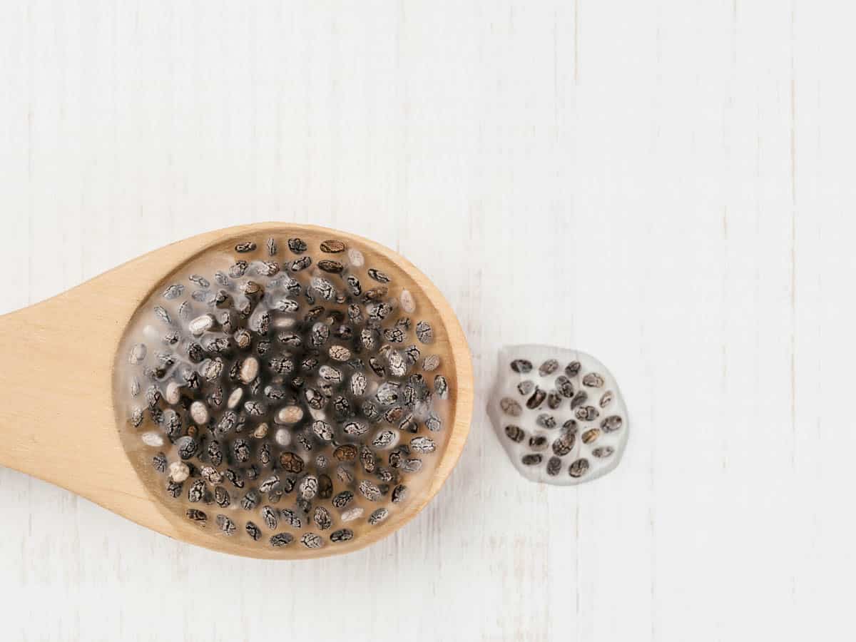 Wet chia seeds or chia-egg