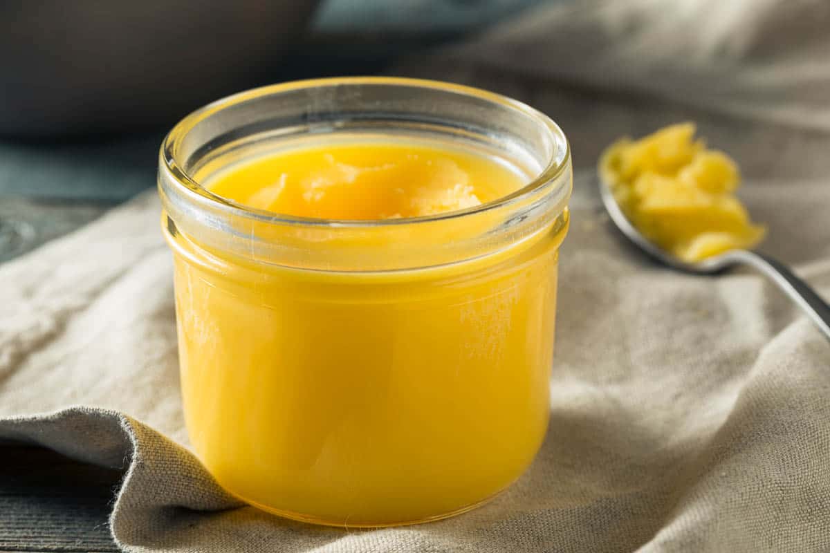 Homemade Clarified Butter Ghee in a Bowl.