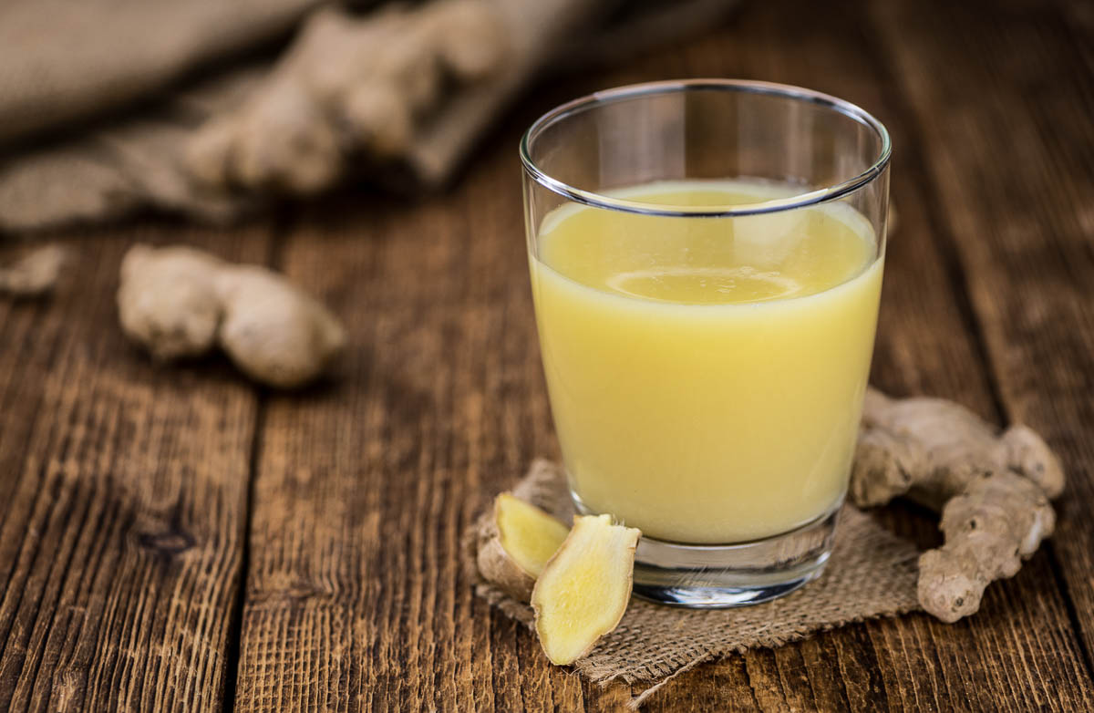 fresh squeezed shot of ginger juice.