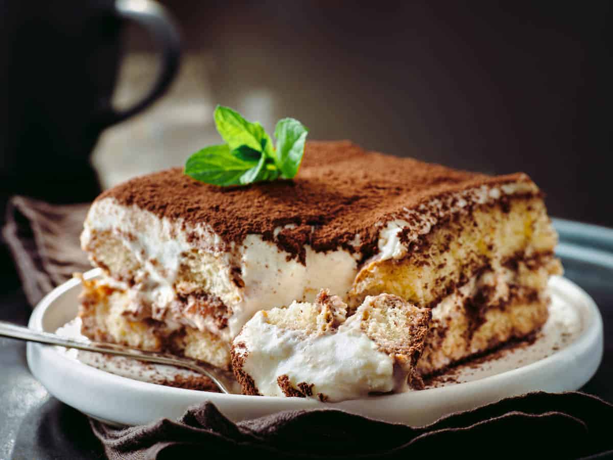 Delicious no bake tiramisu ready-to-eat.